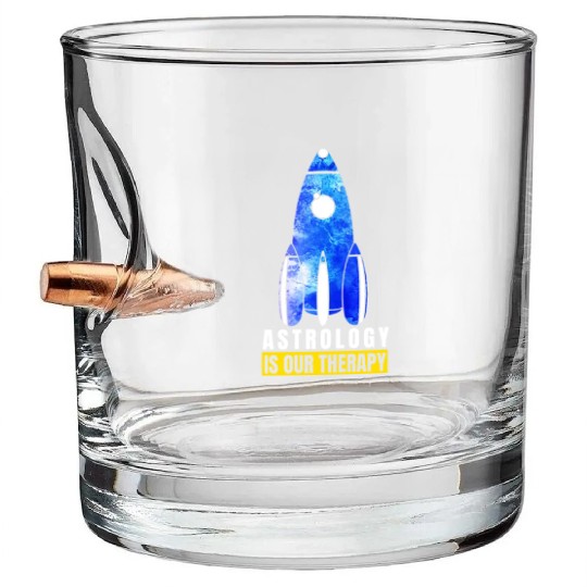 Abstract Delightful Rocket Of Cheerful Astro Quote Bullet Whiskey Glasses