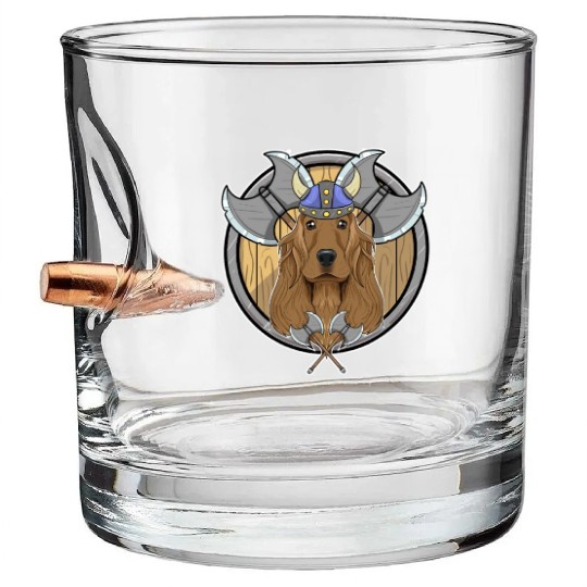 Cocker Spaniel I Valhalla I Viking Bullet Whiskey Glasses