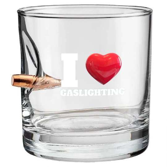 Ilove gaslighting Bullet Whiskey Glasses
