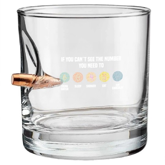 Ishihara Numbers - Eat Chocolate Bullet Whiskey Glasses