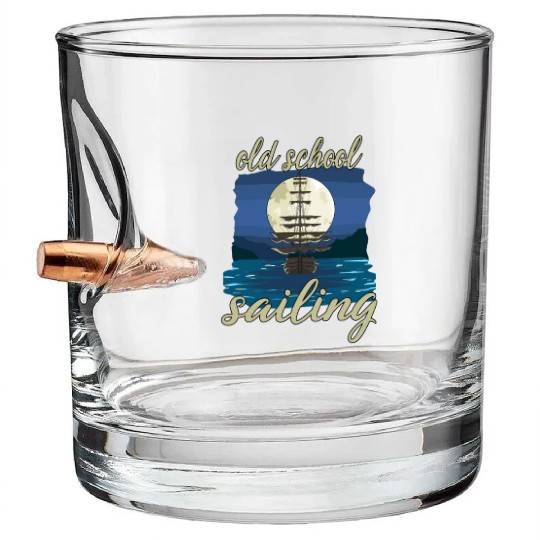 Old School Sailing for a Sailor Captain Bullet Whiskey Glasses