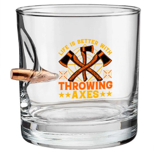 Life Liberty and the result of bullseyes Bullet Whiskey Glasses