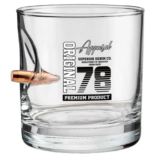 1978 Vintage Birthday Vintage Gift Retro Bullet Whiskey Glasses