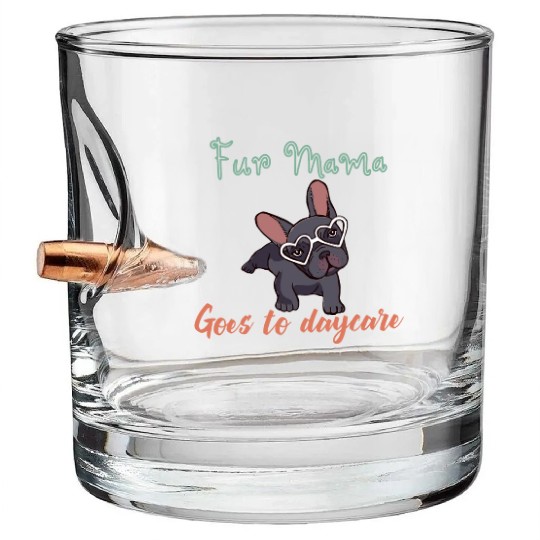 Mom's Dog ,Fur Kids, Fur baby Bullet Whiskey Glasses