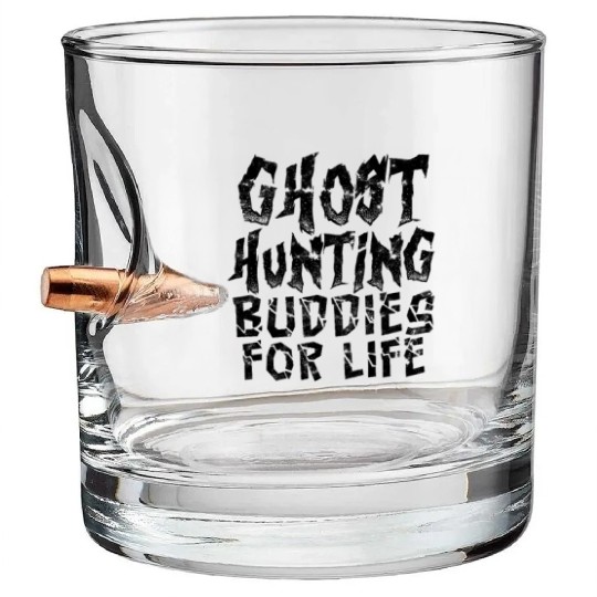 Ghost hunting buddies for life - poltergeist Bullet Whiskey Glasses