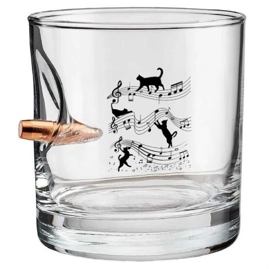 Cat music nout Musician Outfit! Piano, Flute Bullet Whiskey Glasses