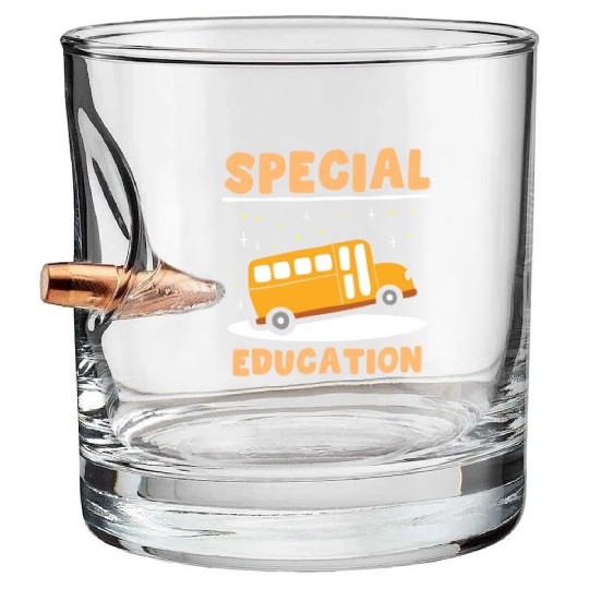 Special Education Awareness Sped Teacher Cute Bullet Whiskey Glasses