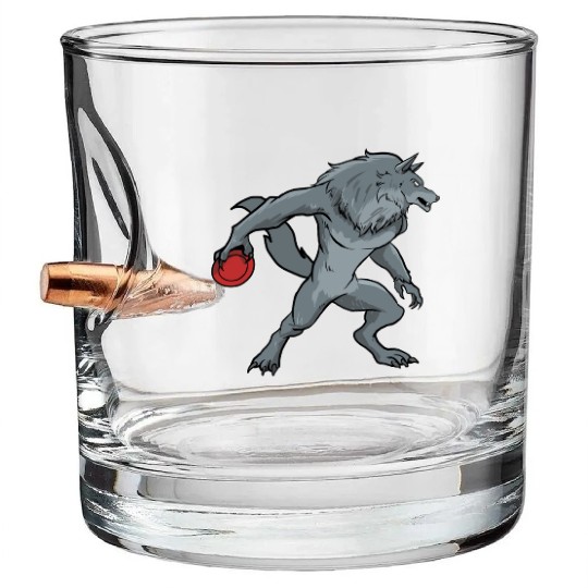 Disc Golf Werewolf Bullet Whiskey Glasses