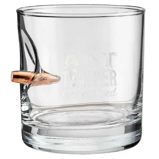 The art teacher has arrived Bullet Whiskey Glasses