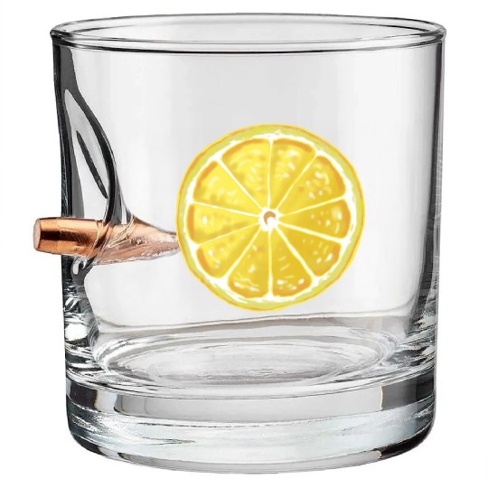 Lemon style design Bullet Whiskey Glasses
