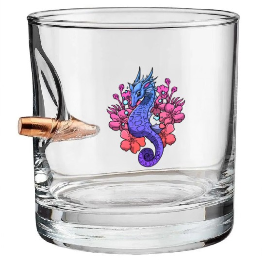 Gothic Sea Horse Bullet Whiskey Glasses