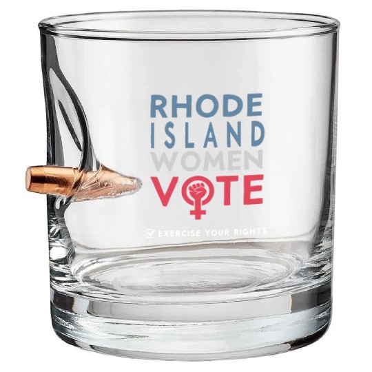 Rhode Island Women Vote Voter 2022 Election Bullet Whiskey Glasses