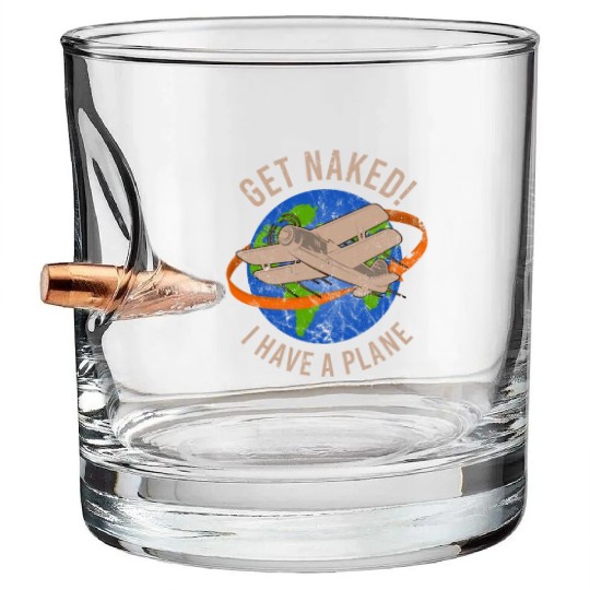 Airline Pilot Aviation Pun For a Corporate Pilot Bullet Whiskey Glasses