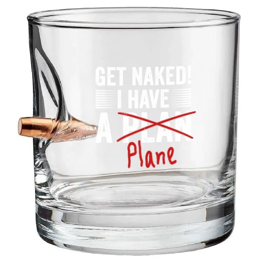 Airline Pilot Aviation Pun For a Corporate Pilot Bullet Whiskey Glasses