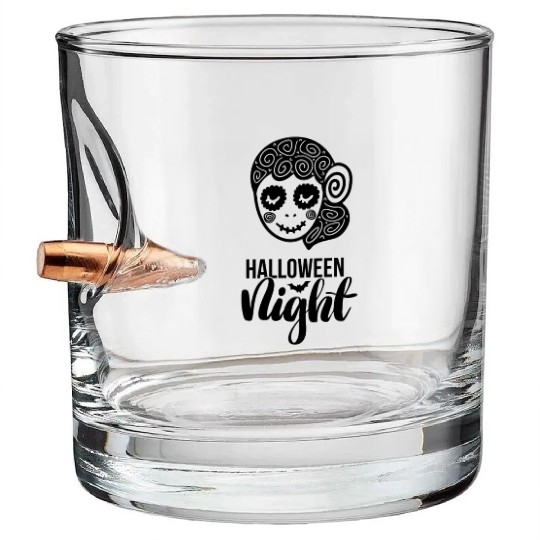 Halloween Santa Muerte Bullet Whiskey Glasses