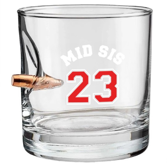 Mid Sis 2023 Middle Sister Baby Birth Child Bullet Whiskey Glasses