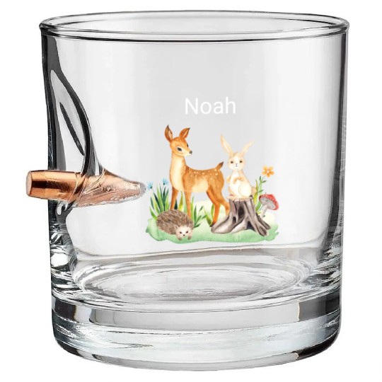 Animal deer rabbit hedgehog Noah Bullet Whiskey Glasses