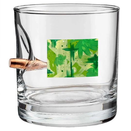 A Forest of Greens Bullet Whiskey Glasses