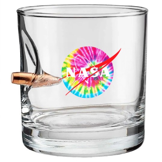 NASA Tie Dye Bullet Whiskey Glasses