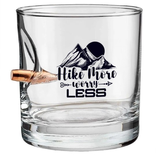 Go Hiking, Mountaineering Hiking Tour Bullet Whiskey Glasses