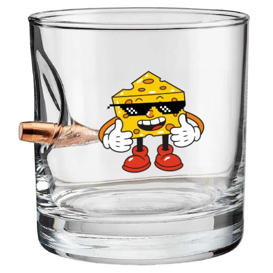 thug life cheese Bullet Whiskey Glasses
