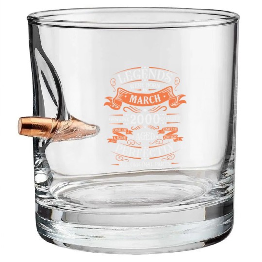 March 2000 anniversary March 2000 March Bullet Whiskey Glasses
