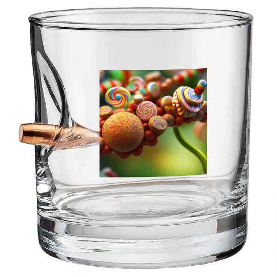 A glimpse into candy land version 4 Bullet Whiskey Glasses