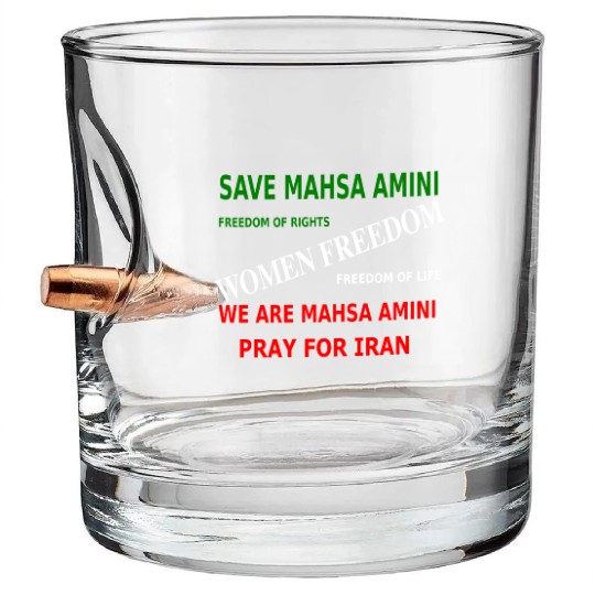 Save Mahsa Amini | Freedom Bullet Whiskey Glasses