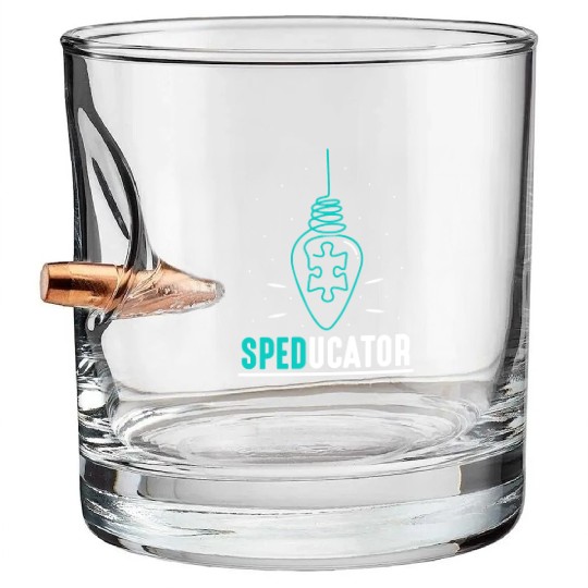 Speducator Special Education Cute Sped Teacher Bullet Whiskey Glasses
