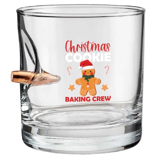 Christmas Cookie Baking Crew Bullet Whiskey Glasses