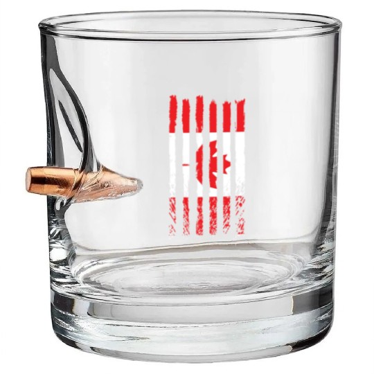 Viva Canada flag love proud canadian people design Bullet Whiskey Glasses