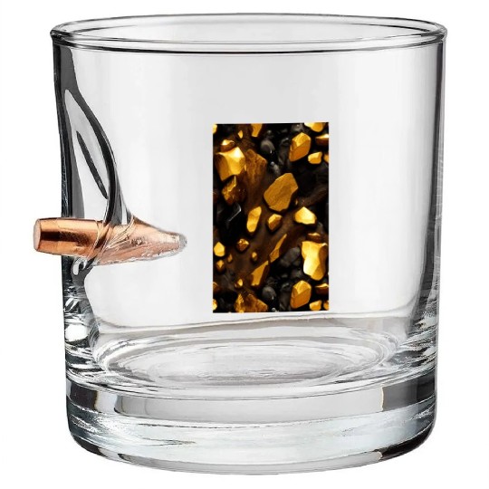 Gold nuggets Bullet Whiskey Glasses