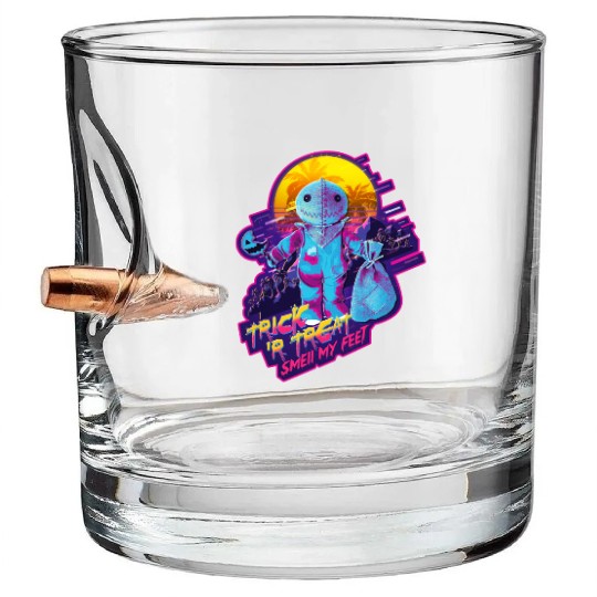 Trick or Treat, Smell my Feet Bullet Whiskey Glasses