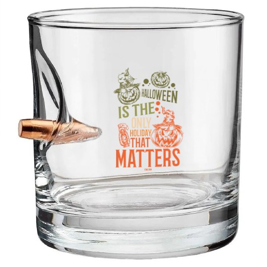 Halloween Horror Pumpkin Party Bullet Whiskey Glasses