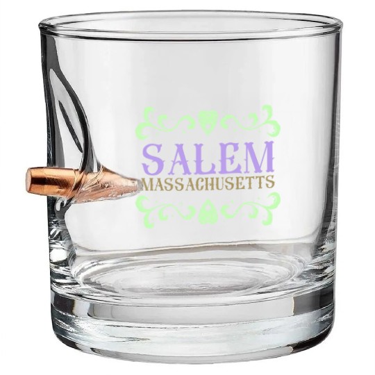 Salem Massachusetts Ouija Love Bullet Whiskey Glasses