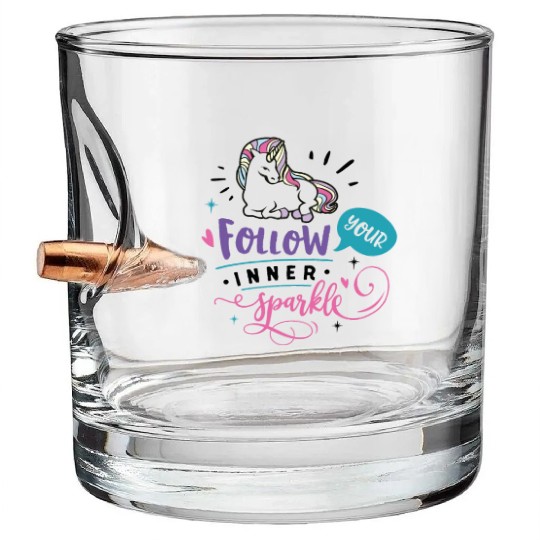 Follow Your Inner Mental Health Matters Vintage Bullet Whiskey Glasses