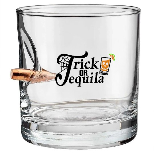 Trick Or Tequila SVG Cut File Bullet Whiskey Glasses