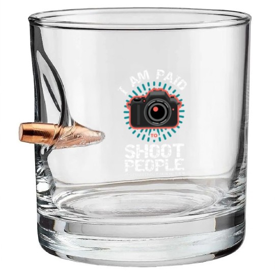 Funny Photography Bullet Whiskey Glasses Shoot And Behead People