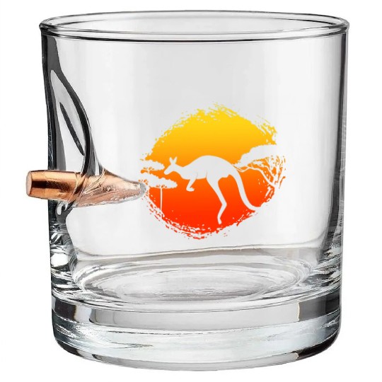 Kangaroo Australia Animal Aussie Nature Australian Bullet Whiskey Glasses