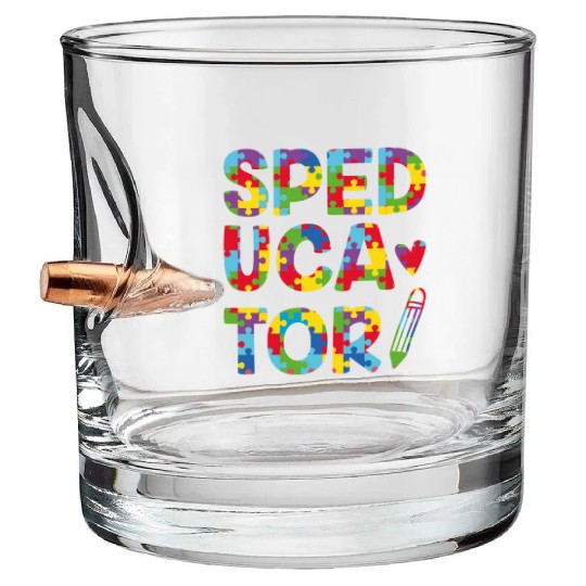 Speducator Sped Teacher Special Education Cute Bullet Whiskey Glasses