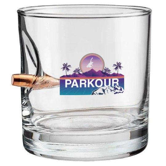 Parkour Free Running Traceur 80s Bullet Whiskey Glasses