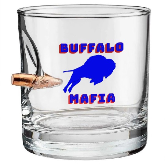 Bills Mafia Makes A Great For Buffalo Sports Fan Bullet Whiskey Glasses