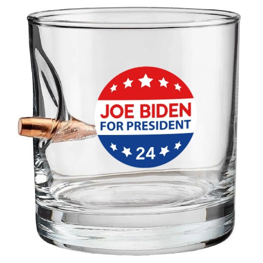 Joe Biden For President 24 Bullet Whiskey Glasses