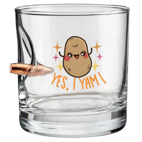 She's My Sweet Potato - Yes, I Yam Bullet Whiskey Glasses