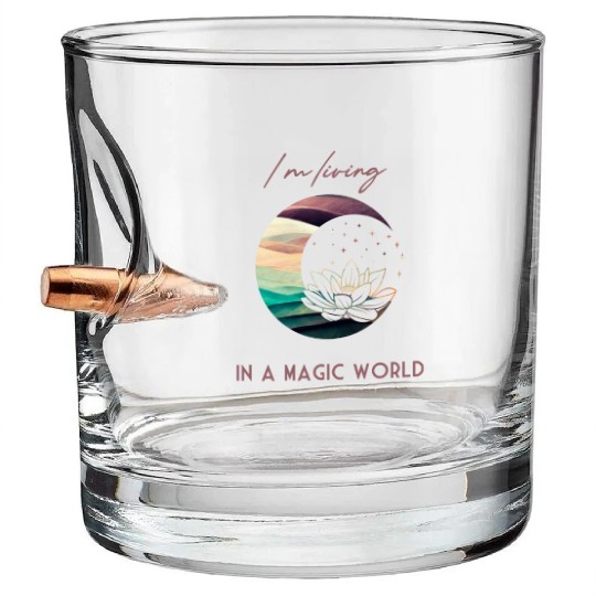Magic Spiritual Desert Moon Water Lily Bullet Whiskey Glasses