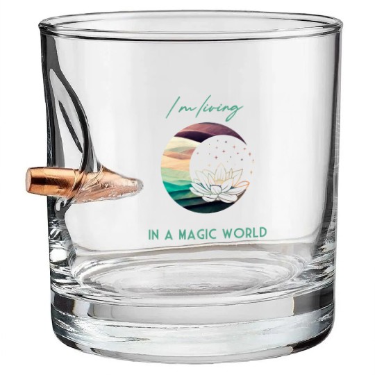 Magic Spiritual Desert Moon Water Lily Bullet Whiskey Glasses