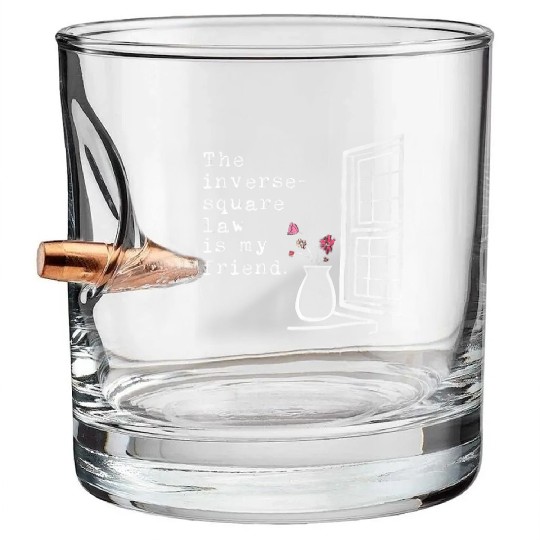 Inverse Square Law Photography Design Premium T Sh Bullet Whiskey Glasses