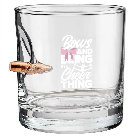 Bows And Bling It's A Cheer Thing Cheerleading Bullet Whiskey Glasses