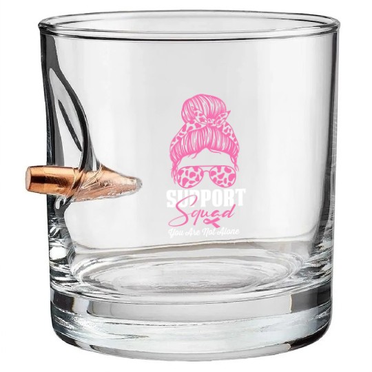 support squad you are not alone Bullet Whiskey Glasses