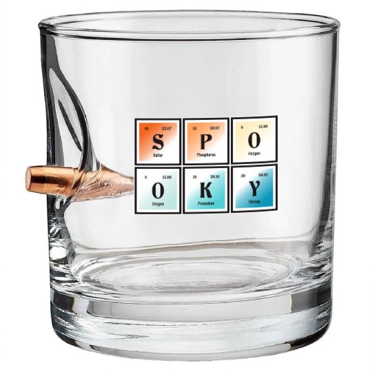 Spooky | Periodic Table of Elements Bullet Whiskey Glasses